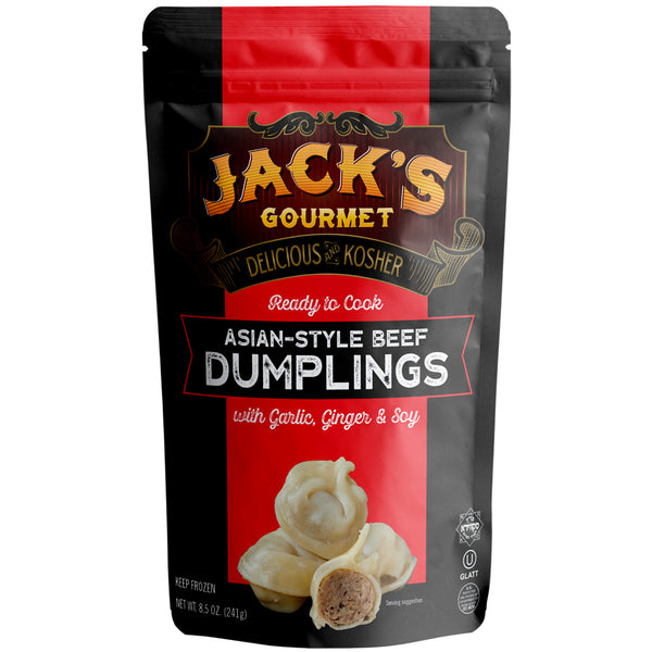 Asian-Style Beef Dumplings with Garlic, Ginger & Soy